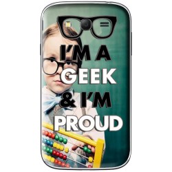 Coque avec photo Samsung Galaxy Grand Plus "I'm Geek and I'm Proud" personnalisable