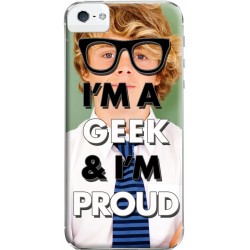 Coque iPhone 5S personnalisable avec photo Im Geek & I'm proud